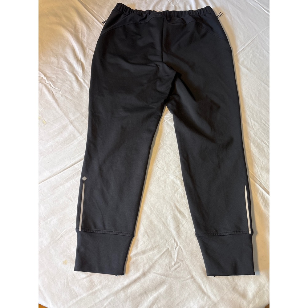 Calia Jogger Pants Womens L Black Athletic Running Ankle Zip Reflective